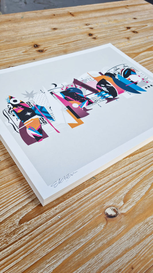 Ekiem × Julien Masquin – Côtes du Rhône Blanc “Les Bédines” (Tirage d’art + vin)