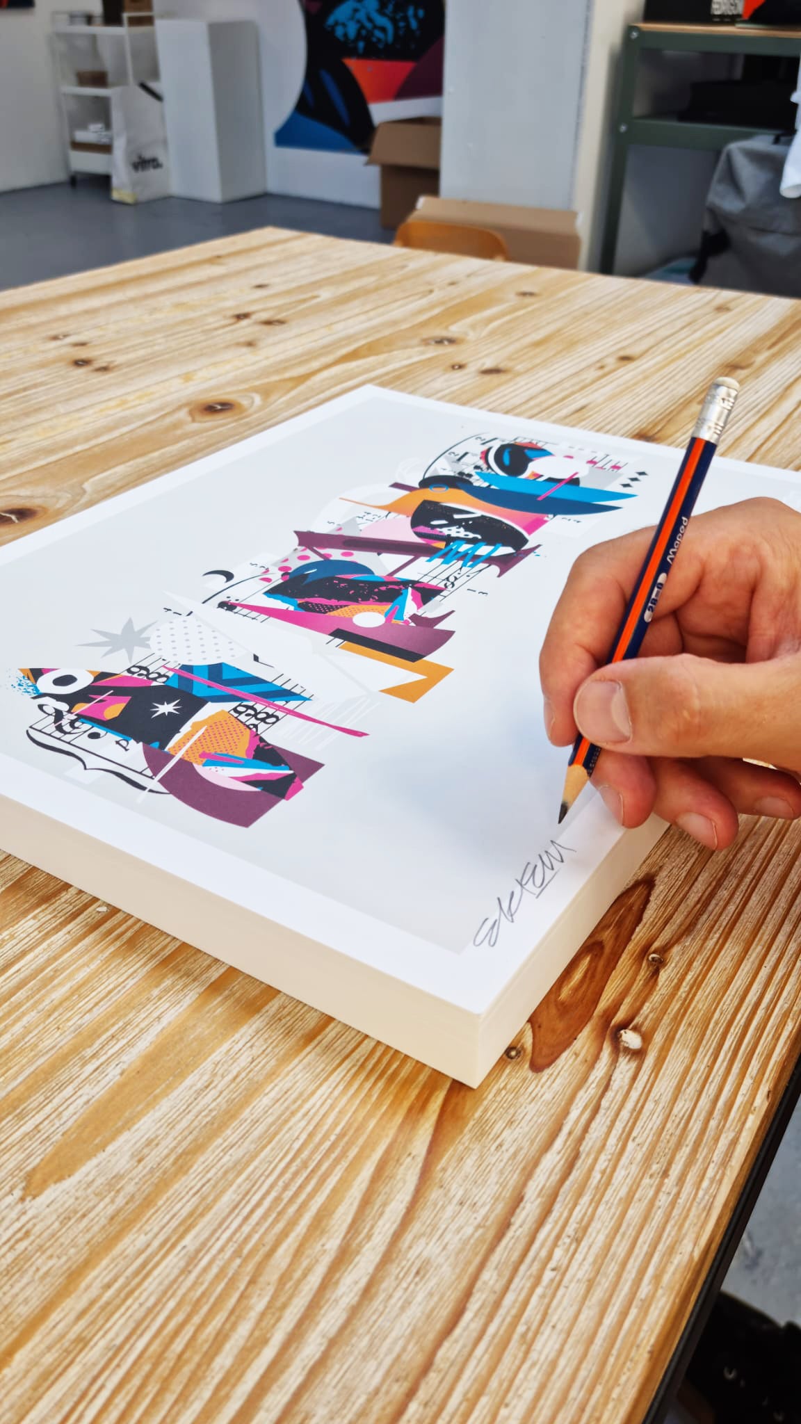 Ekiem × Julien Masquin – Côtes du Rhône Blanc “Les Bédines” (Tirage d’art + vin)